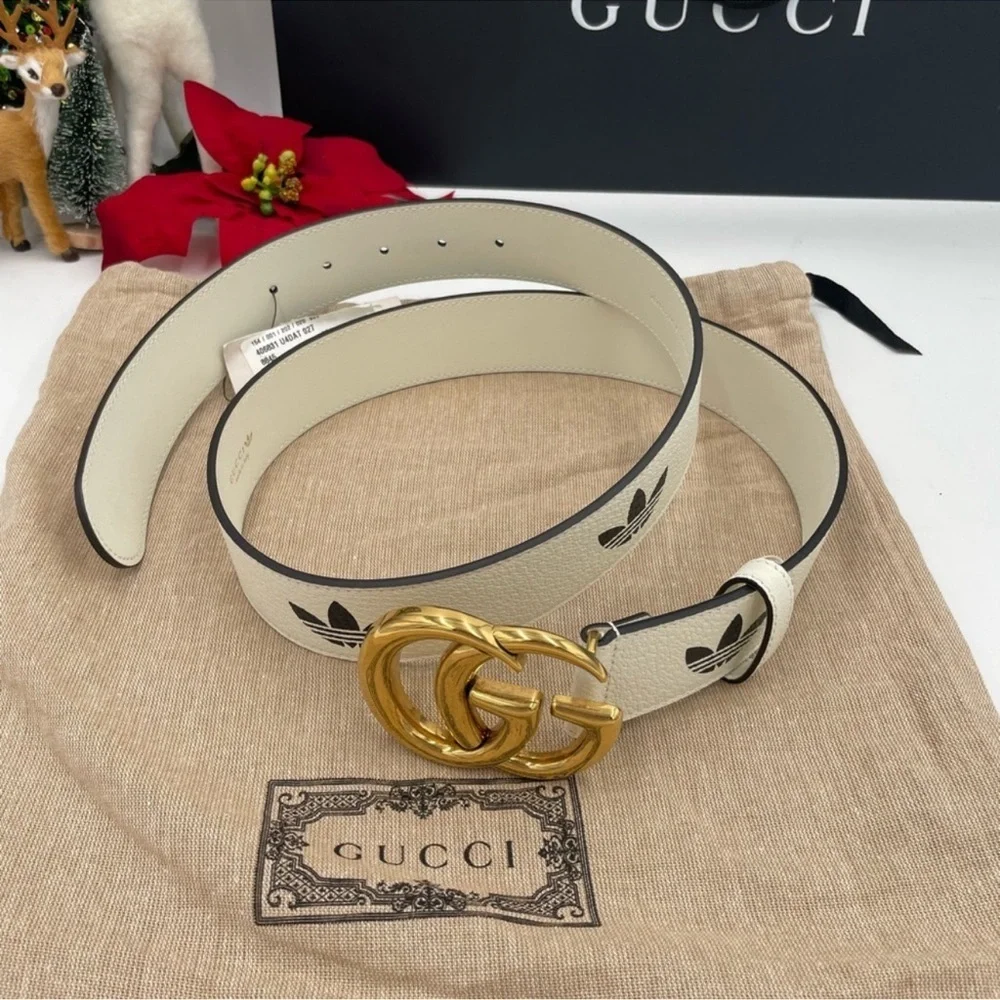 Unisex, Gucci, X Adidas, GG Marmont belt size 95 cm/38 inch made in Italy